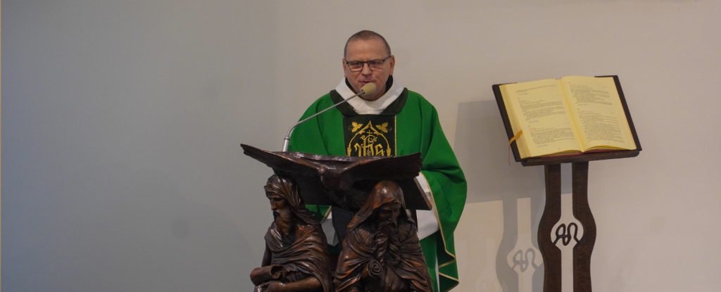 Zdjęcie wykonane podczas Spotkania z o. Andrzejem Ruszałą