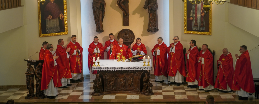 Zdjęcie wykonane podczas Mszy świętej imieninowa