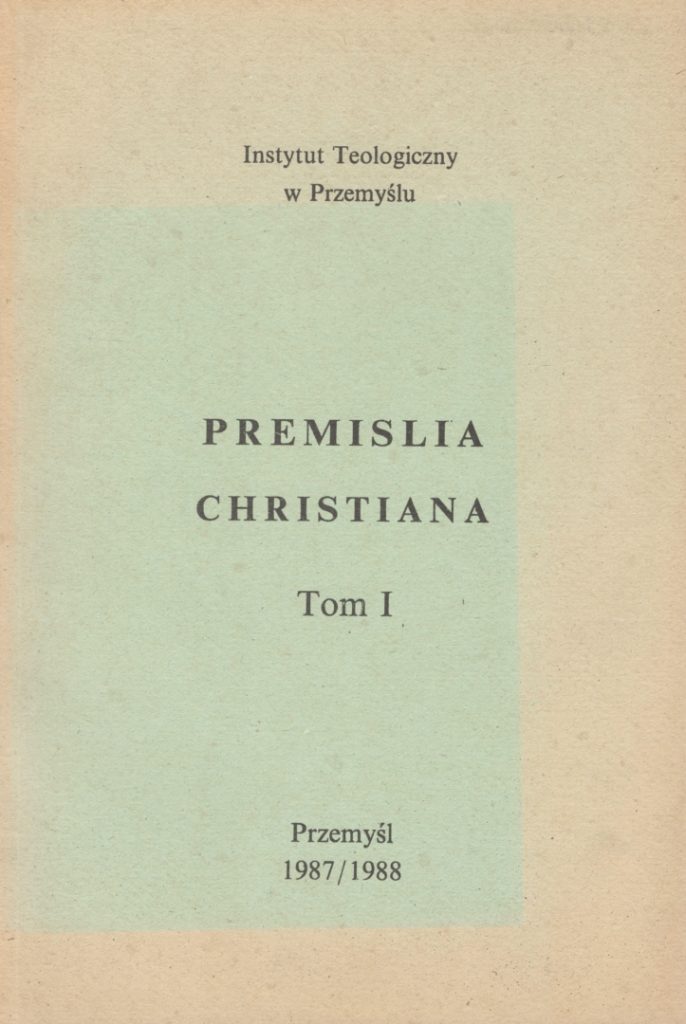 Premislia Christiana Tom I