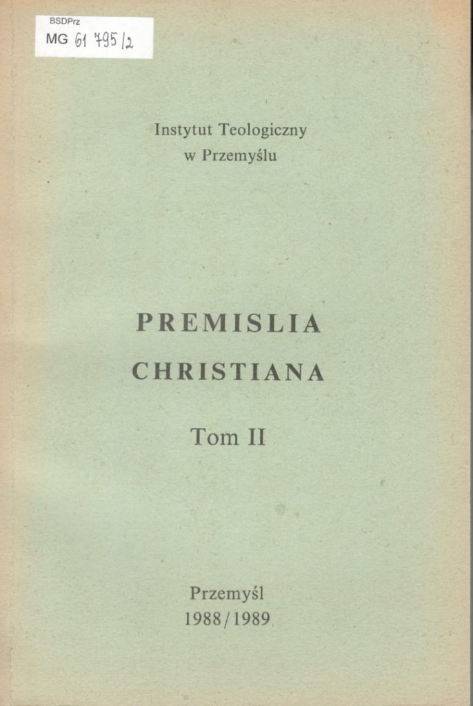 Premislia Christiana - tom II